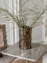 Next Libra Interiors Gold Montrose Cast Aluminium Decorative Vase 25cm- Buy online at McGrocer