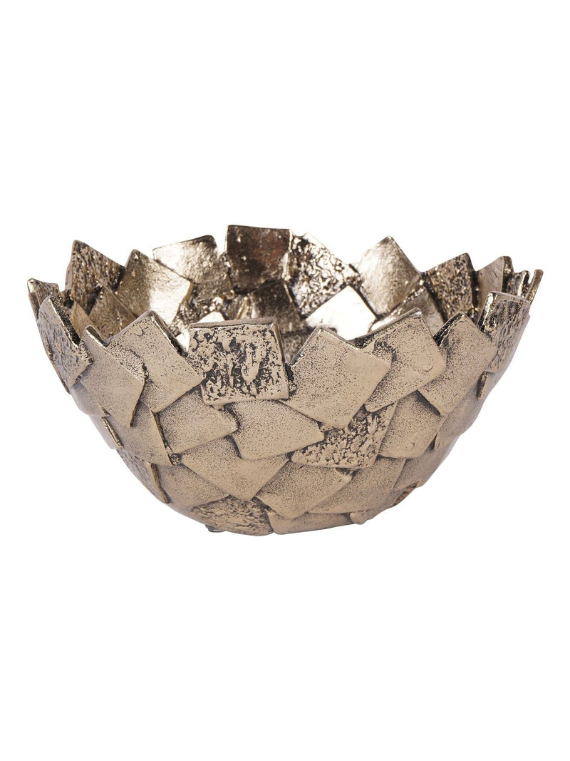 Libra Interiors Gold Montrose decorative bowl 28cm diameter, UK version