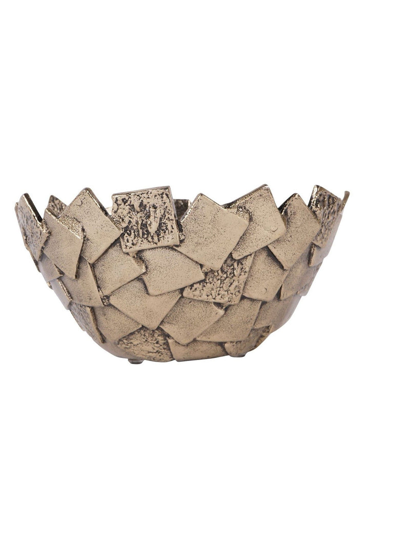 Libra Interiors Gold Montrose decorative bowl 28cm diameter, UK version