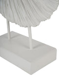 Libra Interiors white orbis textured sculpture on stand 58cm, UK version
