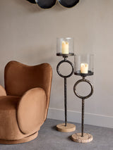 Next Libra Interiors Rutland Floor Hurricane Candle Holder 92cm- Buy online at McGrocer