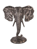 Libra Interiors grey cast aluminium elephant sculpture, UK version
