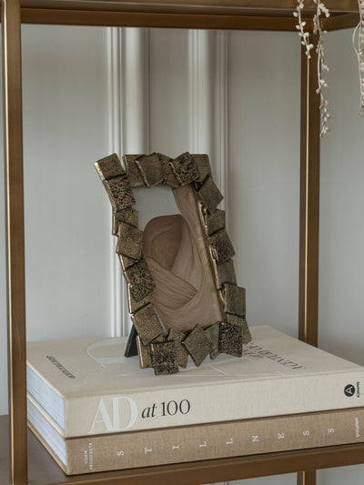 Next Libra Interiors Montrose Cast Aluminium Photo Frame Gold 5x7- Buy online at McGrocer