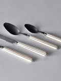 The Set Natural Striped 24 piece cutlery set, imported from the UK