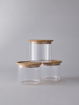 Next The Set 3 Pack Clear Glass Stacking Storage Jars- Buy online at McGrocer