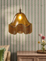 Next Amber Orange Wroxton Fringed Easy Fit Ceiling Light Shade- Buy online at McGrocer