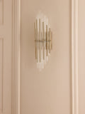 Brass Arundel wall light with brushed brass frame, UK version