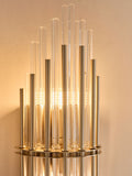 Brass Arundel wall light with brushed brass frame, UK version