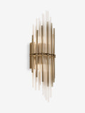Brass Arundel wall light with brushed brass frame, UK version