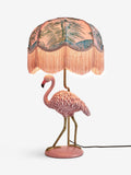 Pink Florence Flamingo fringed table lamp (British brand)