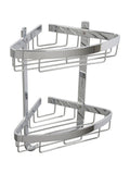 CROYDEX chrome 2 tier corner shower wall basket, imported from the UK