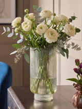 Next Green Ribbed Glass Vase and Candle Holder- Buy online at McGrocer
