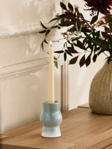 Next Blue Reactive Glaze Ceramic Taper Candlestick Holder- Buy online at McGrocer