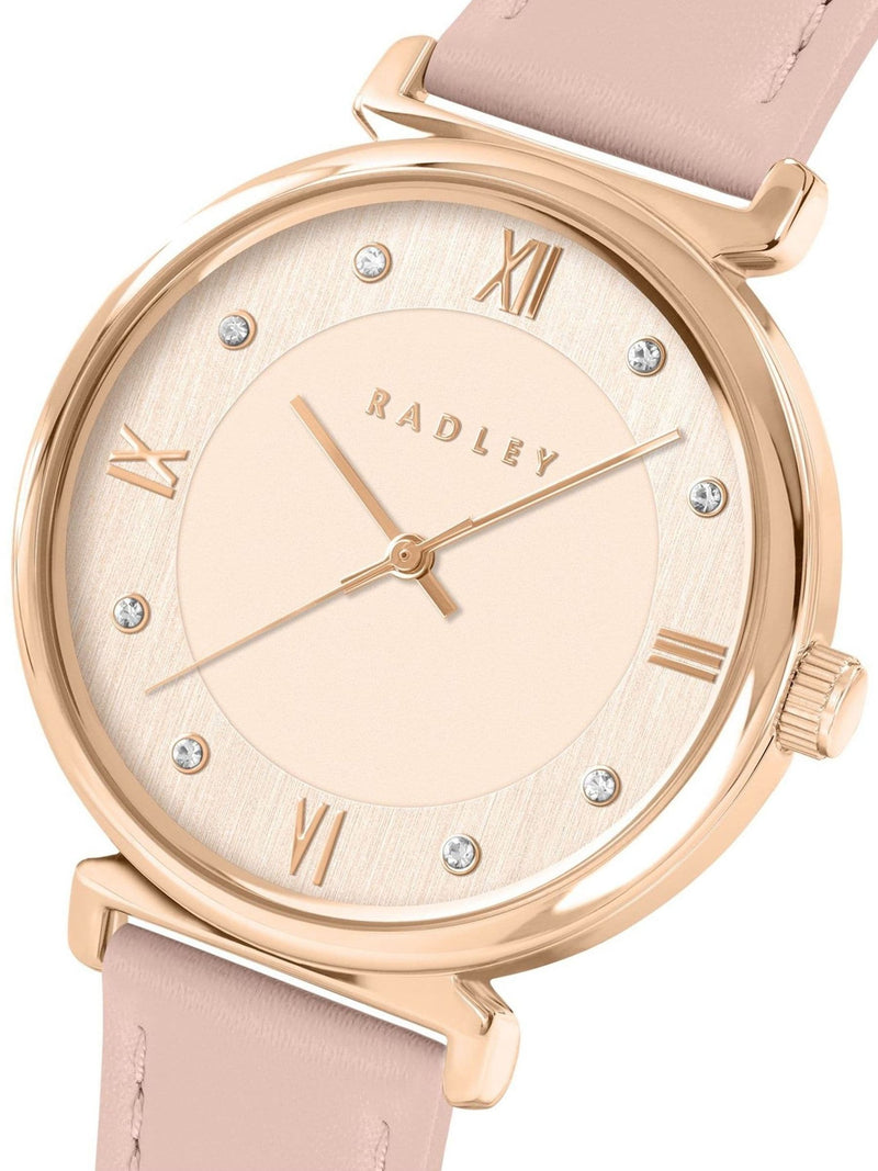 Radley rose gold watch with leather strap 35mm, imported from the UK