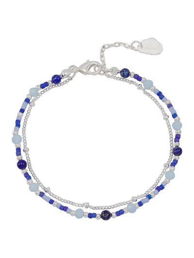 Next Estella Bartlett Silver Tone Mini Blue Duo Chain Bracelet- Buy online at McGrocer