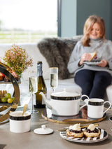Next Mikasa Set of 2 White Luxe Deco Ceramic Milk Jugs and Sugar Bowls- Buy online at McGrocer