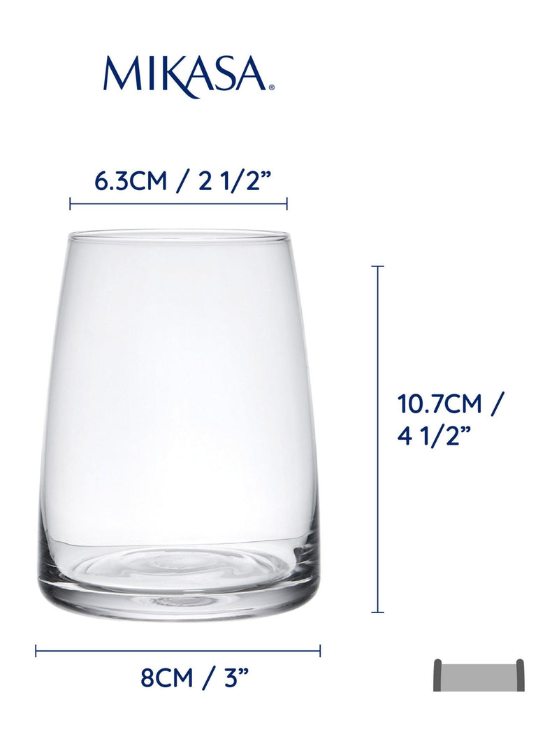 Mikasa Palermo stemless wine glass set of 4, imported from the UK