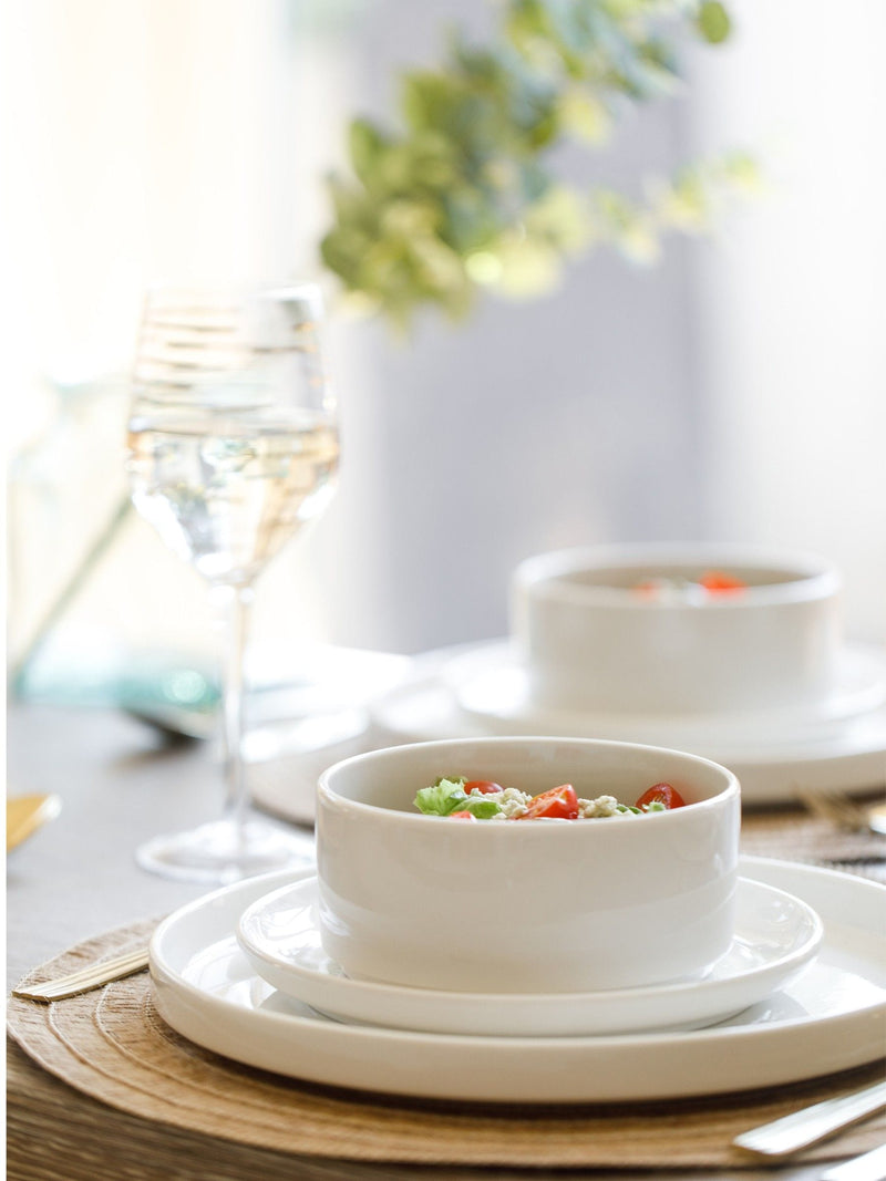 Mikasa White Camberlie dinner set 12-piece, imported from the UK