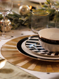 Mikasa white Luxe Deco china dinnerware set 12 piece, imported from the UK