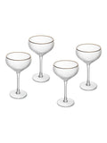 Mikasa Gold Sorrento coupe champagne glasses set of 4 350ml, imported from the UK
