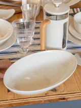 Next Mikasa White Large Cranborne Oval Ceramic Serving Dish- Buy online at McGrocer