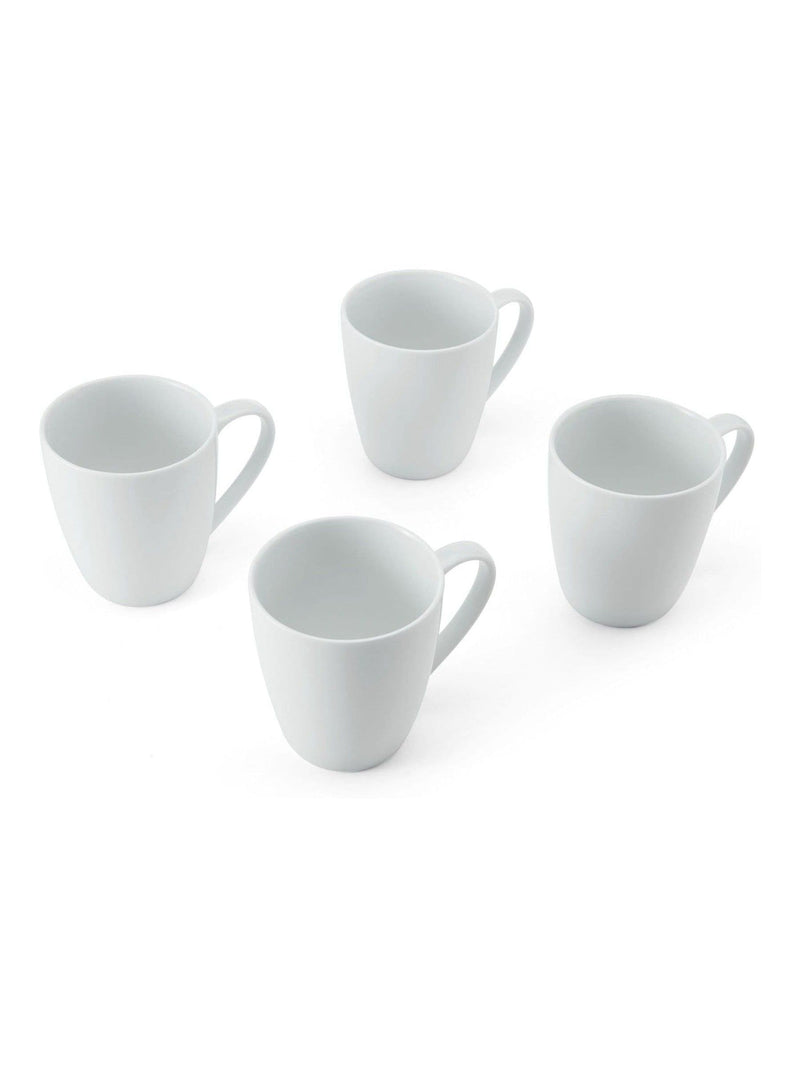 Mikasa white chalk porcelain mugs set of 4 380ml, imported from the UK
