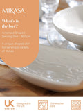 Mikasa White Cranborne Artichoke Stoneware Serving Dish, imported from the UK