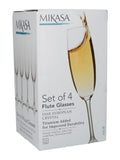 Mikasa Julie crystal flute glasses set of 4 - British product