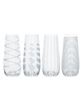 Mikasa stemless champagne flutes set of 4, imported from the UK