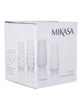 Mikasa stemless champagne flutes set of 4, imported from the UK