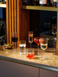 Mikasa Gold Sorrento Ridged crystal tumbler glasses set of 4 400ml, imported from the UK