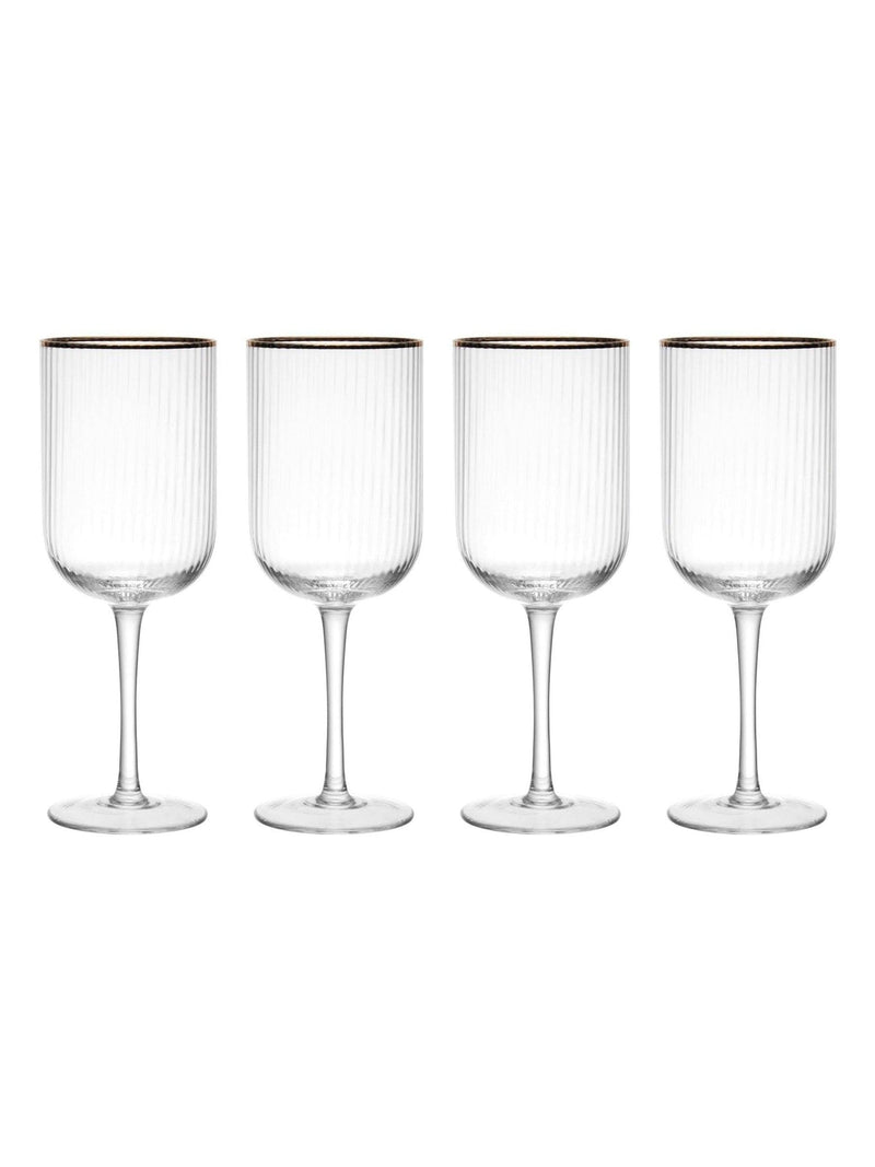 Mikasa Gold Sorrento wine glasses set of four, imported from the UK