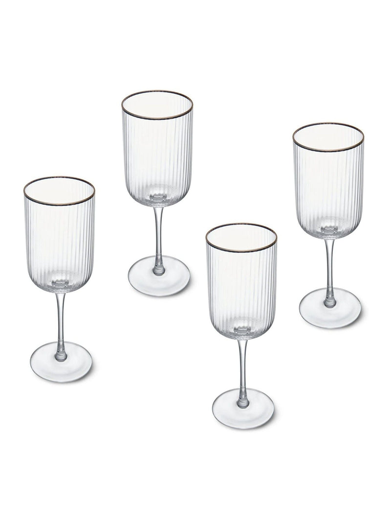 Mikasa Gold Sorrento wine glasses set of four, imported from the UK