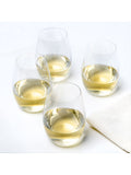 Mikasa stemless wine glasses clear Julie crystal set of 4, UK version