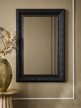 Next Black Ornate Wall Mirror 60cm x 90cm- Buy online at McGrocer