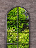 Charles Bentley Black Bern Arch Window Style Tall Mirror - British product