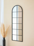 Charles Bentley Black Bern Arch Window Style Tall Mirror - British product