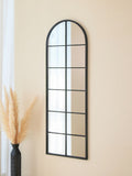 Charles Bentley Black Bern Arch Window Style Tall Mirror - British product