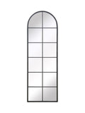 Charles Bentley Black Bern Arch Window Style Tall Mirror - British product