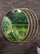 Next Charles Bentley Gold Prague Round Repeated Edge Mirror- Buy online at McGrocer