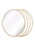 Charles Bentley gold Prague round mirror 90x100cm - British product