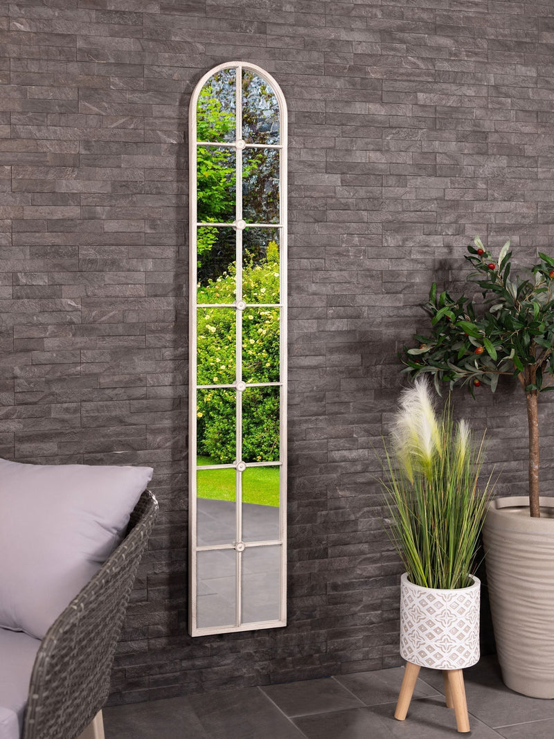Charles Bentley white San Marino arch mirror tall style, UK version