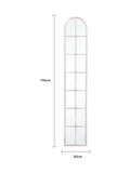 Charles Bentley white San Marino arch mirror tall style, UK version