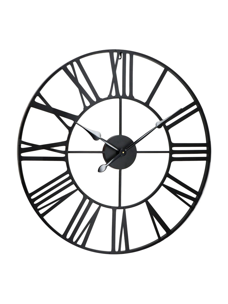 Charles Bentley black Wimbleball skeleton wall clock 80cm (British brand)