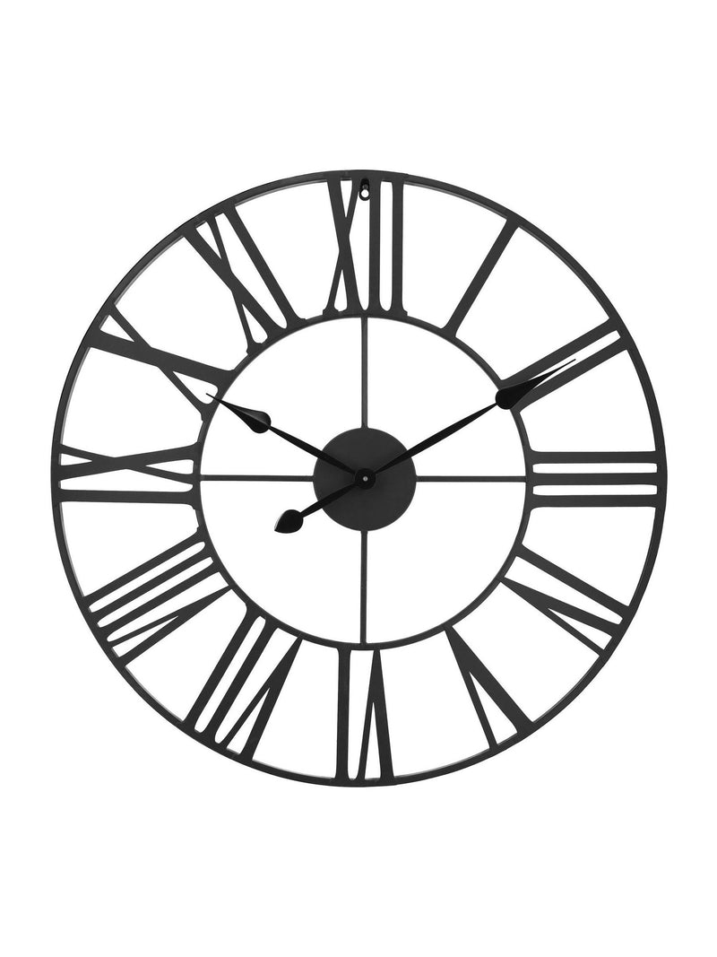Charles Bentley black Wimbleball skeleton wall clock 80cm (British brand)