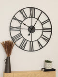 Charles Bentley black Wimbleball skeleton wall clock 80cm (British brand)