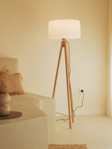 Next New Garden White Chloe 140cm Outdoor Floor Lamp with Wooden Legs- Buy online at McGrocer