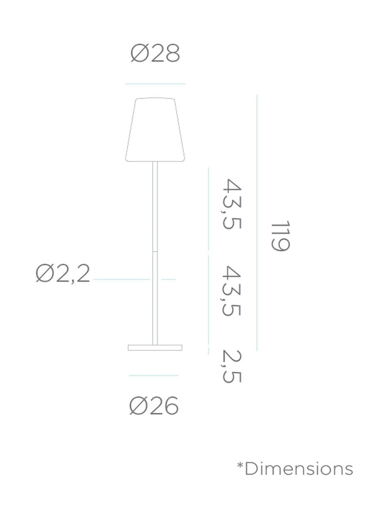 New Garden Lola Slim solar floor lamp 120cm, imported from the UK