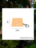 New Garden Brown Okinawa hanging cordless pendant lamp 28cm x 39cm, imported from the UK