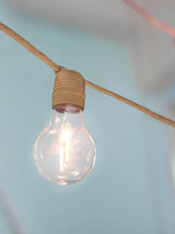 Next New Garden Allegra Jute Garland of Lights Solar Charging with Rechargeable Battery, 8m- Buy online at McGrocer